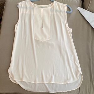 J. Crew Ivory Sleeveless Blouse. Size 8.
